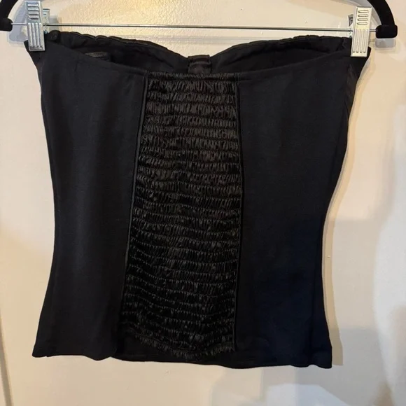 Arden B Black Satin Corset Tube Top – Size 2 - Picture 4 of 8